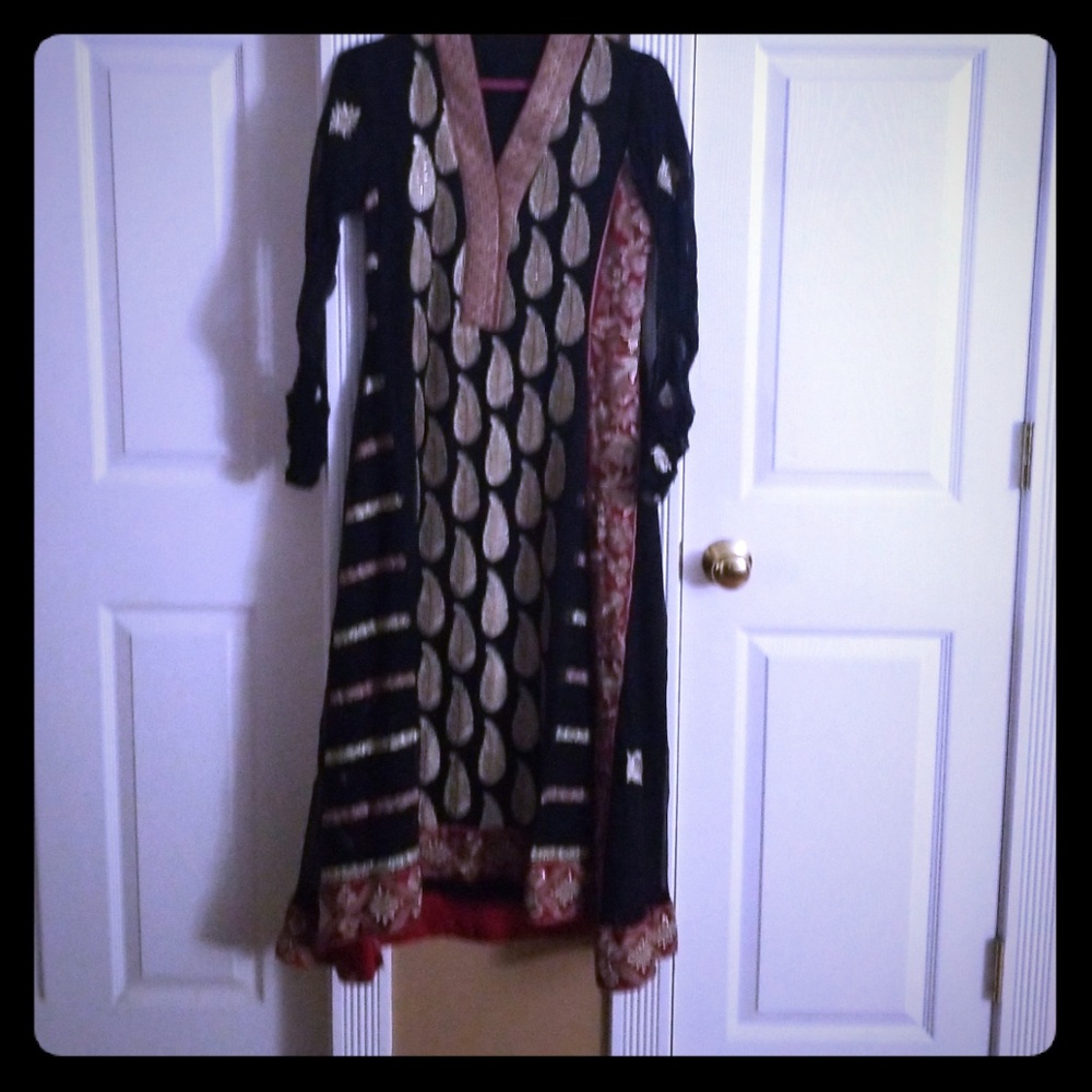 Anarkali dress with chori daar pajama